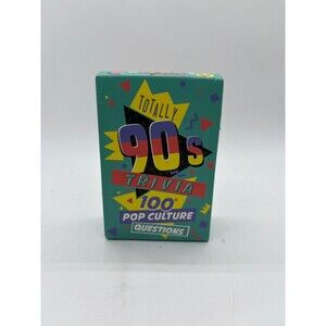 Gift Republic Totally 90s Trivia 100 Pop Culture Questions Card Game for Family
